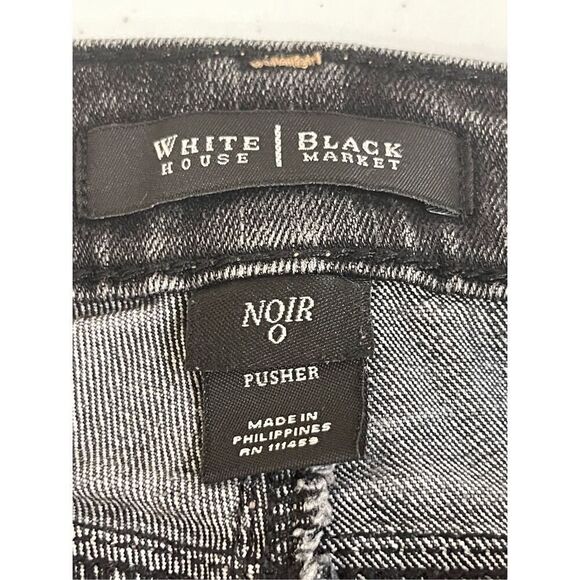 White House Black Market Noir women’s size 0 black denim Jean shorts - Picture 4 of 5